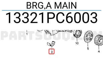 Honda 13321PC6003 BRG,A MAIN