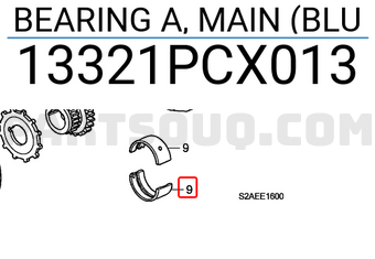 Honda 13321PCX013 BEARING A, MAIN (BLU