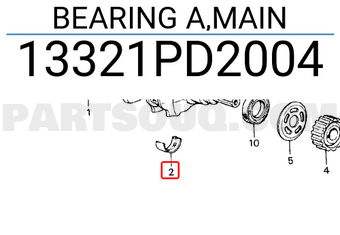 Honda 13321PD2004 BEARING A,MAIN