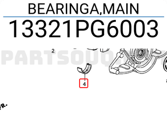 Honda 13321PG6003 BEARINGA,MAIN