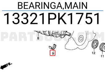 Honda 13321PK1751 BEARINGA,MAIN