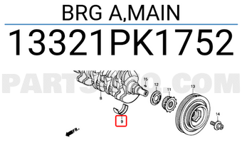 Honda 13321PK1752 BRG A,MAIN
