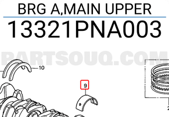 Honda 13321PNA003 BRG A,MAIN UPPER