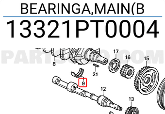 Honda 13321PT0004 BEARINGA,MAIN(B