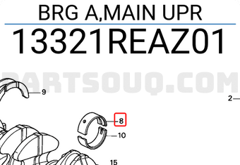 Honda 13321REAZ01 BRG A,MAIN UPR