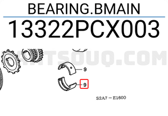 Honda 13322PCX003 BEARING.BMAIN