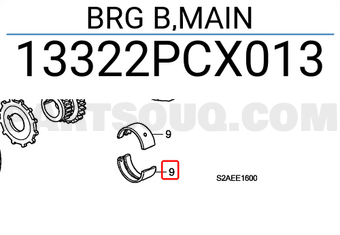 Honda 13322PCX013 BRG B,MAIN