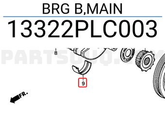 Honda 13322PLC003 BRG B,MAIN