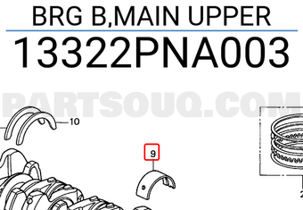 Honda 13322PNA003 BRG B,MAIN UPPER