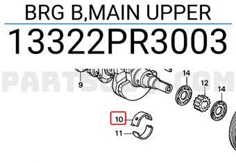 Honda 13322PR3003 BRG B,MAIN UPPER