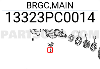 Honda 13323PC0014 BRGC,MAIN