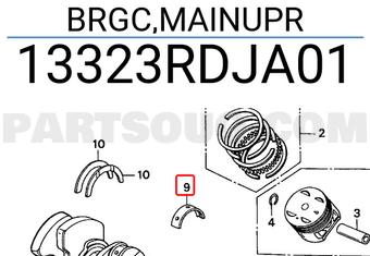 Honda 13323RDJA01 BRGC,MAINUPR