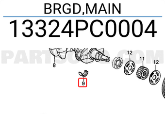 Honda 13324PC0004 BRGD,MAIN