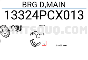 Honda 13324PCX013 BRG D,MAIN