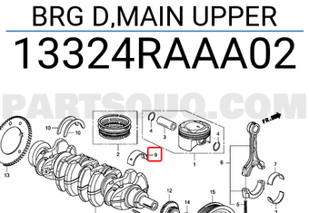 Honda 13324RAAA02 BRG D,MAIN UPPER