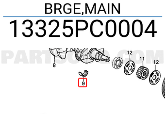 Honda 13325PC0004 BRGE,MAIN