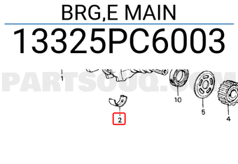Honda 13325PC6003 BRG,E MAIN