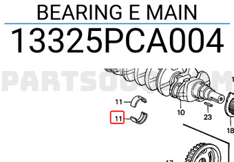 Honda 13325PCA004 BEARING E MAIN