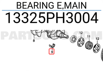 Honda 13325PH3004 BEARING E,MAIN