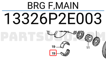 Honda 13326P2E003 BRG F,MAIN