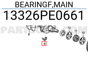 Honda 13326PE0661 BEARINGF,MAIN