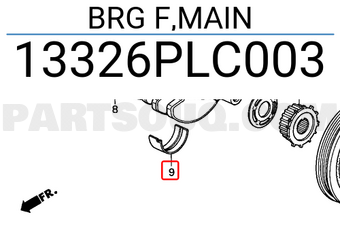 Honda 13326PLC003 BRG F,MAIN