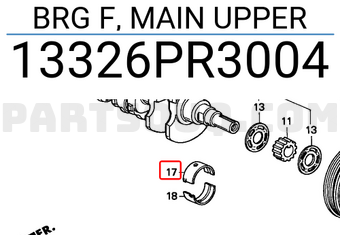 Honda 13326PR3004 BRG F, MAIN UPPER