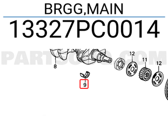 Honda 13327PC0014 BRGG,MAIN