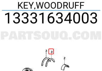Honda 13331634003 KEY,WOODRUFF