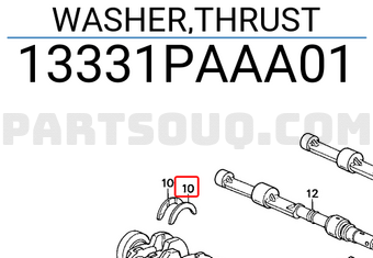 Honda 13331PAAA01 WASHER,THRUST