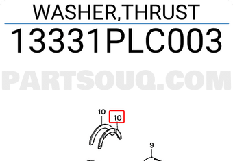 Honda 13331PLC003 WASHER,THRUST
