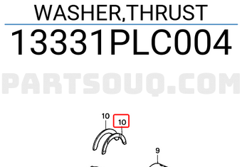 Honda 13331PLC004 WASHER,THRUST