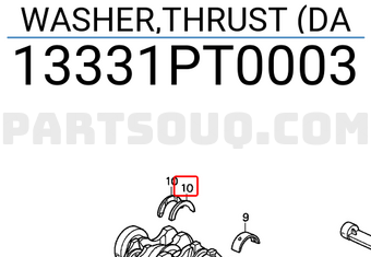 Honda 13331PT0003 WASHER,THRUST (DA