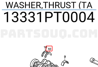 Honda 13331PT0004 WASHER,THRUST (TA
