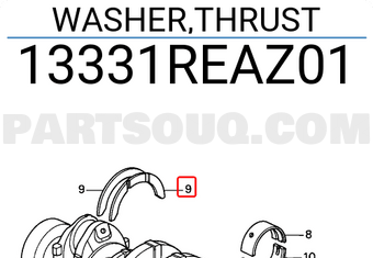 Honda 13331REAZ01 WASHER,THRUST