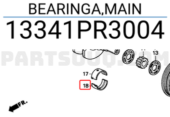 Honda 13341PR3004 BEARINGA,MAIN