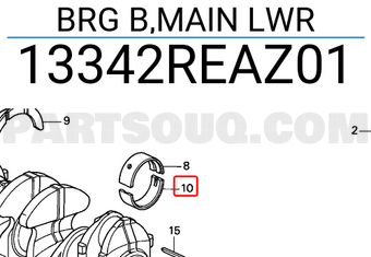Honda 13342REAZ01 BRG B,MAIN LWR