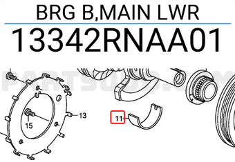Honda 13342RNAA01 BRG B,MAIN LWR