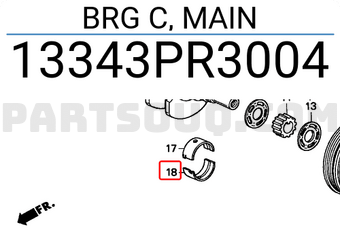 Honda 13343PR3004 BRG C, MAIN