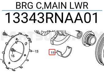 Honda 13343RNAA01 BRG C,MAIN LWR