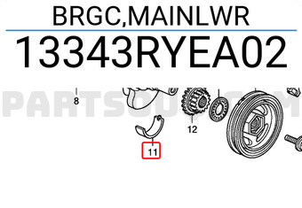 Honda 13343RYEA02 BRGC,MAINLWR