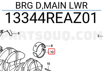 Honda 13344REAZ01 BRG D,MAIN LWR