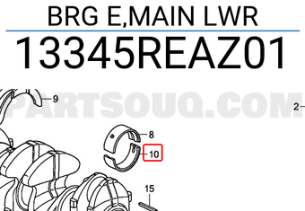 Honda 13345REAZ01 BRG E,MAIN LWR