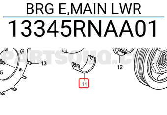 Honda 13345RNAA01 BRG E,MAIN LWR
