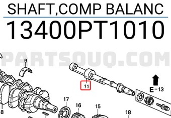 Honda 13400PT1010 SHAFT,COMP BALANC