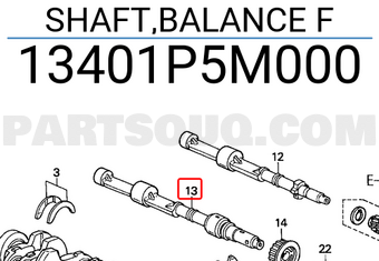Honda 13401P5M000 SHAFT,BALANCE F