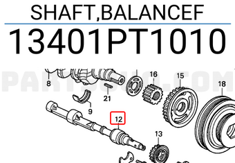 Honda 13401PT1010 SHAFT,BALANCEF