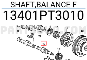 Honda 13401PT3010 SHAFT,BALANCE F