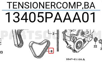 Honda 13405PAAA01 TENSIONERCOMP,BA