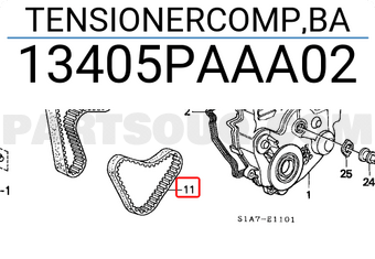 Honda 13405PAAA02 TENSIONERCOMP,BA